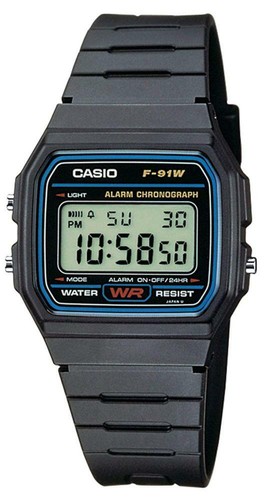 Orologio CASIO F-91W Uomo Donna Unisex VINTAGE Silicone Nero Classico  Sveglia DD | eBay