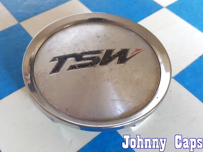 TSW Wheels [42] CHROME & SILVER Center Cap # N/A. BLANK.   (QTY. 1)  