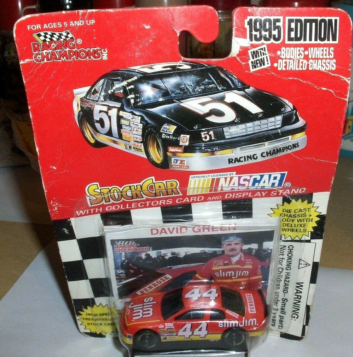 David Green # 44`1:64 Scale Die Cast Car`With Collectors Card