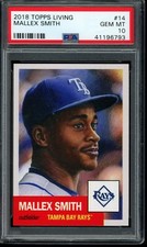 2018 Topps Living Set #14 Mallex Smith PSA 10 Gem Mint SP Card 41196793