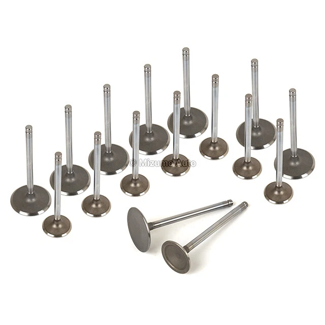 Válvulas de escape de admisión aptas para 04-14 Chevrolet GMC Hummer Isuzu 4.8 5.3 6.0 Foto 2 de 4