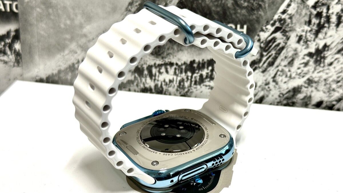 49MM Apple Watch ULTRA 2 Custom Polished SKY BLUE Anodized 49MM Apple Watch ULTRA 2 Custom Polished SKY BLUE Anodized