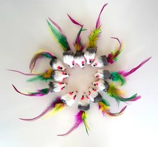 Go Cat Rattling Feather Tail Real Rabbit Fur ...