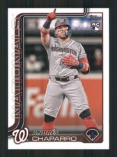2025 Topps #167 Andres Chaparro RC Washington Nationals 38518