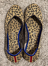 Rothy's Animal Print Knit Slip-On Ballet Flats Round Toe Women’s US 8