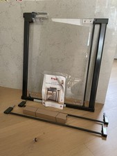 Fred Safety Clear-View Pressure Fit Stair Gate - Dark Grey / Acrylic