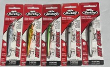 Lot of 5 Berkley Hit Stick Jerkbait Sz 9 FX Shad TN Shad BLK/Gold BLK/Silver