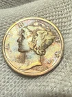 1920-P Mercury Dime 10C SILVER - High Grade Toned Extra Fine +++++ Blue Hue