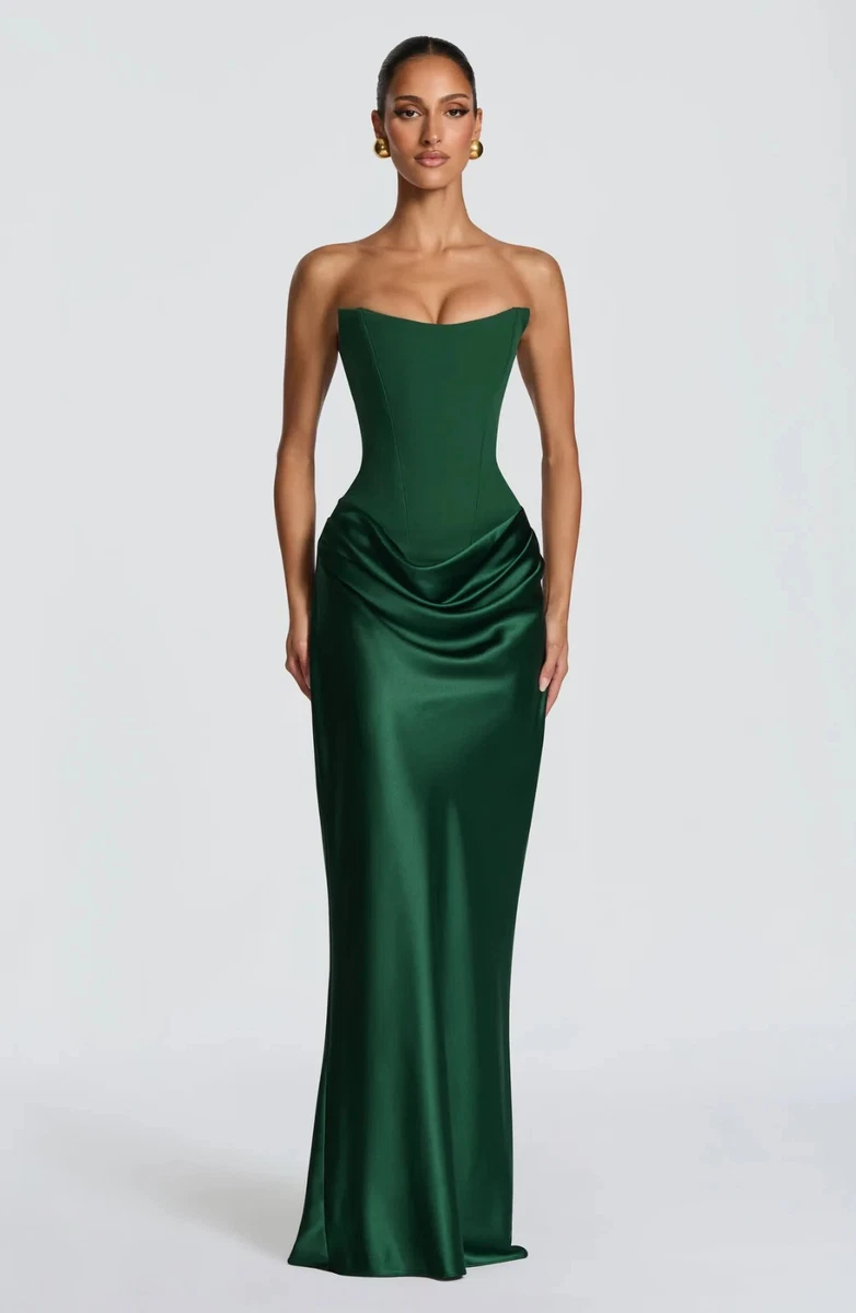 ladies evening dresses on ebay Chic Short Sleeve Slim Empire Waist Gown Ladies Elegant Cocktail Evening Dresses