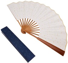 Folding Fan,Chinese Style Hand Held Fans, Manual polishing Bamboo Paper Tradi...