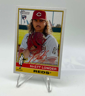 2025 Topps Heritage Rhett Lowder Red Ink 10/76 Autograph Low number