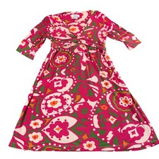 Vintage Lilly Pulitzer Silk Midi Dress Floral Print Pink Size 4 A Line Floral
