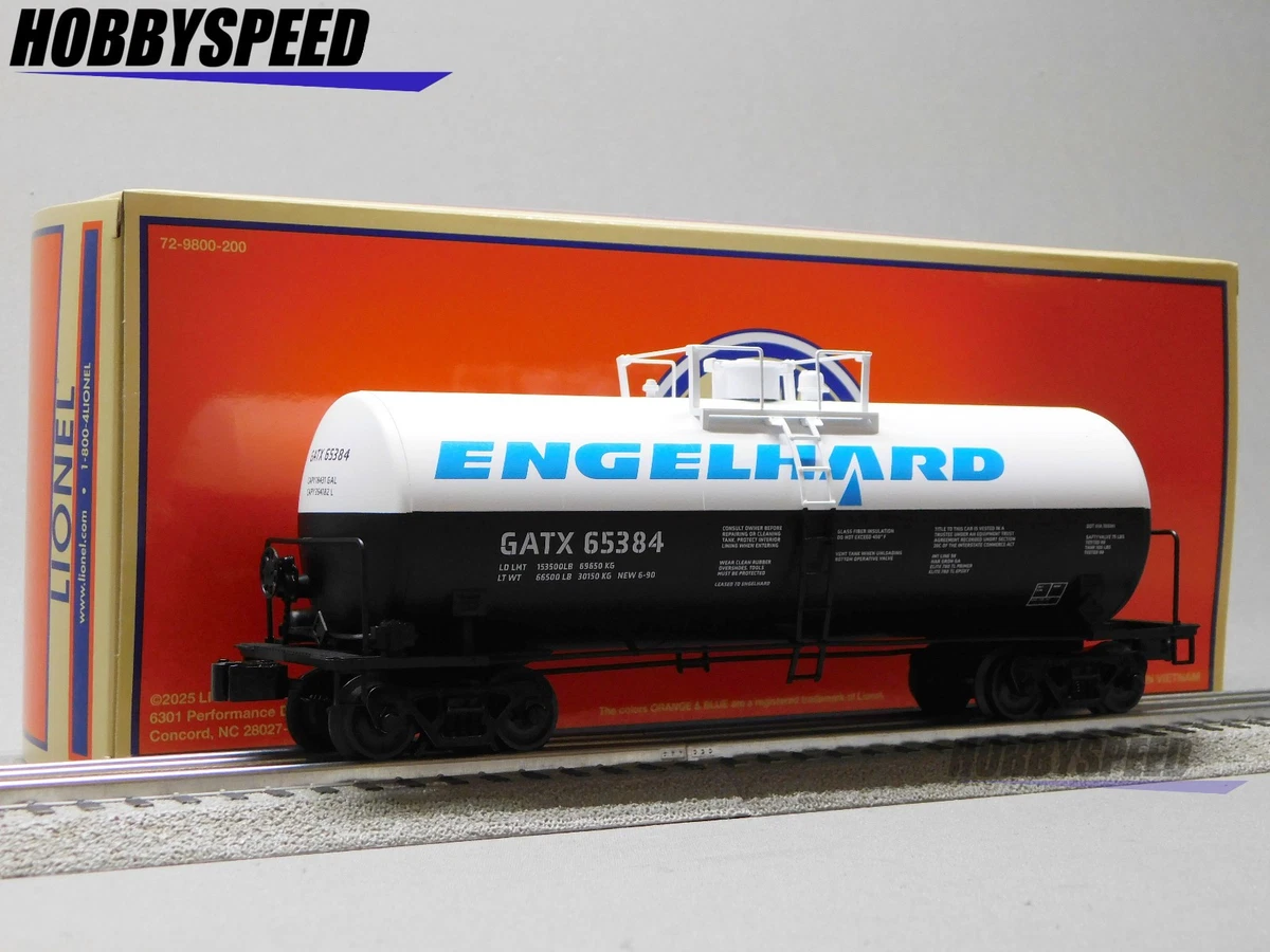 LIONEL ENGELHARD 40' TANK CAR #65384 O GAUGE freight train