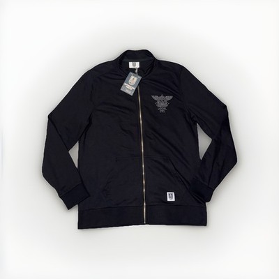 NEW USA Made Union Made American Roots Full Zip Sweater Black Jacket SIZE Large