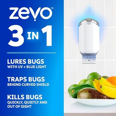 Flying Insect Trap & Cartridge - Plug in Fly Trap & Indoor Bug Catcher for Gn...