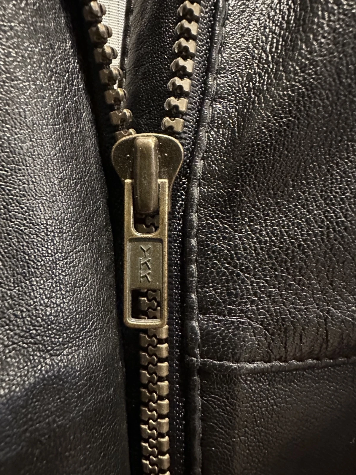 Vintage 90s Britches Great Outdoors Smooth Black Leather Harrington Jacket - Lg - product detail image 5