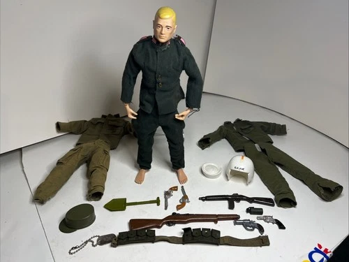 1964 GI Joe Vintage Hasbro 12” Blonde Painted Hard-head With Accessories READ