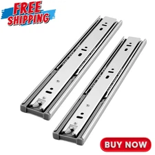 Drawer Slides Furniture Hardware 16-inch 100 lb. Hydraulic Soft Close Full Ex...
