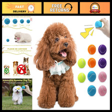 10 Pack Mini Squeaky Tennis Balls for Dogs - Colorful 1.5" Easy Catch Pet Toys