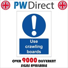 SIGN Use Crawling Boards Fall Injury Height Roof Lofts Weight Platform MB058A