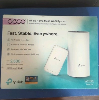 TP-LINK Deco E3 AC1200 FAST Mesh Router OVER 1GIG with Parental Controls