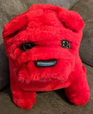 Vintage Red Bulldog 11 Shalom Toy Co Plush Stuffed Animal Dog Puppy Sitting