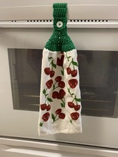 Handmade Hanging Kitchen Towel Oven - Cherries
