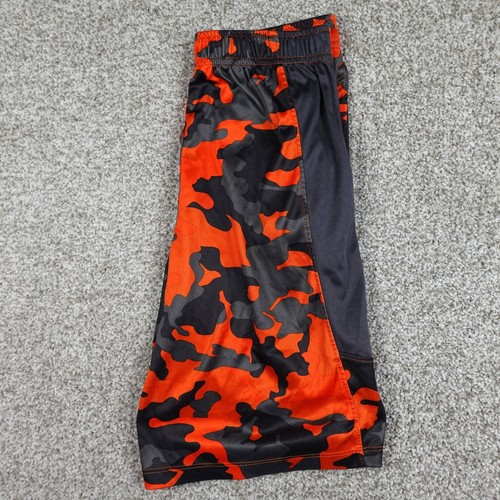Russell Boys Orange Charcoal Camo Dri-Power 360 Athletic Shorts Size L 10-12