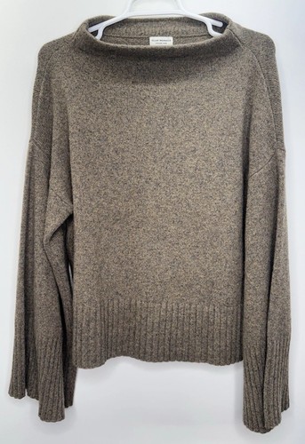 Club Monaco brown melange wool blend sweater top capsule preppy minimalist S