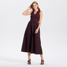 Women's Midi A-Line Dress - A New Day Dark Purple XS