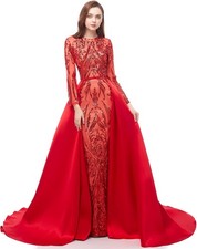 Satin Detachable Train for Wedding Pageant Evening Dresses Removable Overskirt