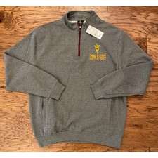 Colosseum Arizona State Sun Devils Quarter Zip Sweatshirt Mens XL Gray