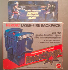 Mattel BraveStarr Blue Heroic Laser-Fire Backpack Infra-Red Beam 1986