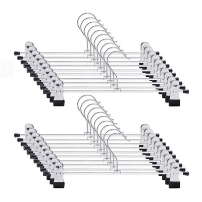 Metall Clip Kleiderbügel, 30 cm Kleiderbügel für Hosen, Rockbügel platzsparend