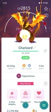 Gigantamax Charizard - Non Shiny - Level 40 - 3 Gmax Moves Unlocked - Pok mon Go