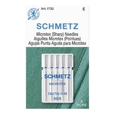 SCHMETZ Microtex Sewing Machine Needles Size 60 8 Sharp Precision for Quilting