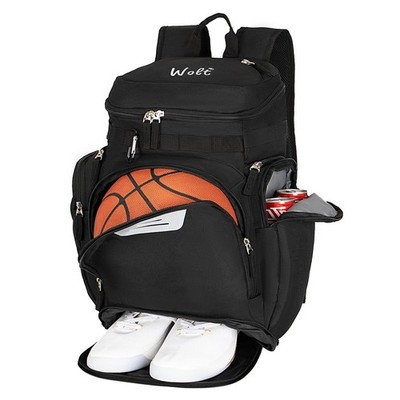 WOLT Basketball Backpack, Basketball Bag for Men with Shoes Compartment, Spor...