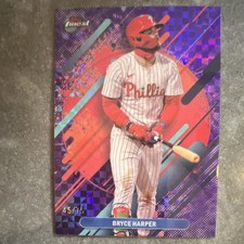 Topps Finest 2025 Bryce Harper #230 Purple Checkerboard Refractor 45/75 Phillies