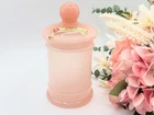 Vintage Murano Pink Opaline Glass Lidded Pot, Italian Milk Glass Apothecary Jar