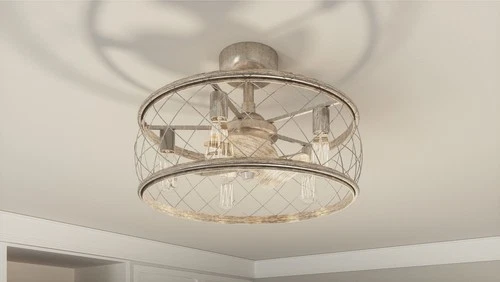 Dury 5-Light Fandelier in Century Silver Leaf - Picture 6 of 6