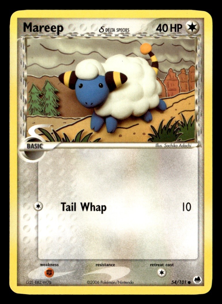 Mareep (Delta Species) Common Normal Dragon Frontiers 54/101 LP Pokémon TCG
