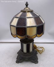 Multicolor Stained Glass Mid-Century Modern Decorative Night Light Table Lamp