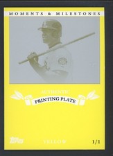 Frank Thomas HOF 2007 Topps Moments & Milestones Printing Plate Yellow 1/1