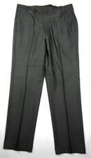 Vtg 1950s Drop Loop Cuffed Wool Dress Pant 36.5 x 31 Hollywood 50s 60s Gray