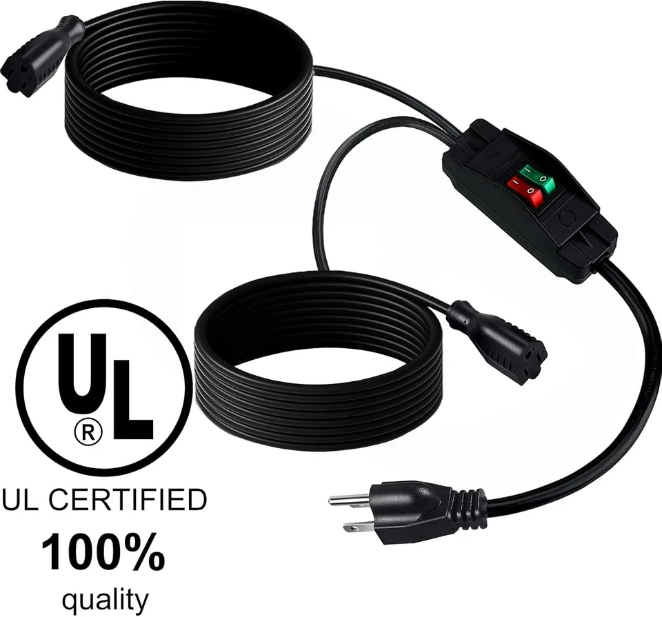 Flexible 15 Ft Outdoor Extension Cord with Switch - Image 4 of 4