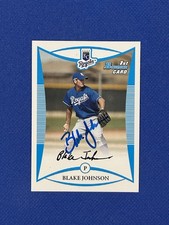 Royals Blake Johnson Signed Autograph 2008 Bowman Card #bp49 auto rookie
