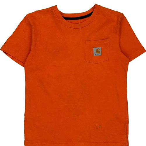 Age 10-12 Carhartt T-Shirt - Medium Orange Cotton - Picture 5 of 7