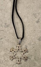 Sterling Silver 925 Snowflake Pendant 2" Length Snow Flake Weight 7.5 grams