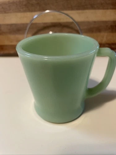 One Anchor Hocking Fire King Jadeite D Handle Coffee Mug