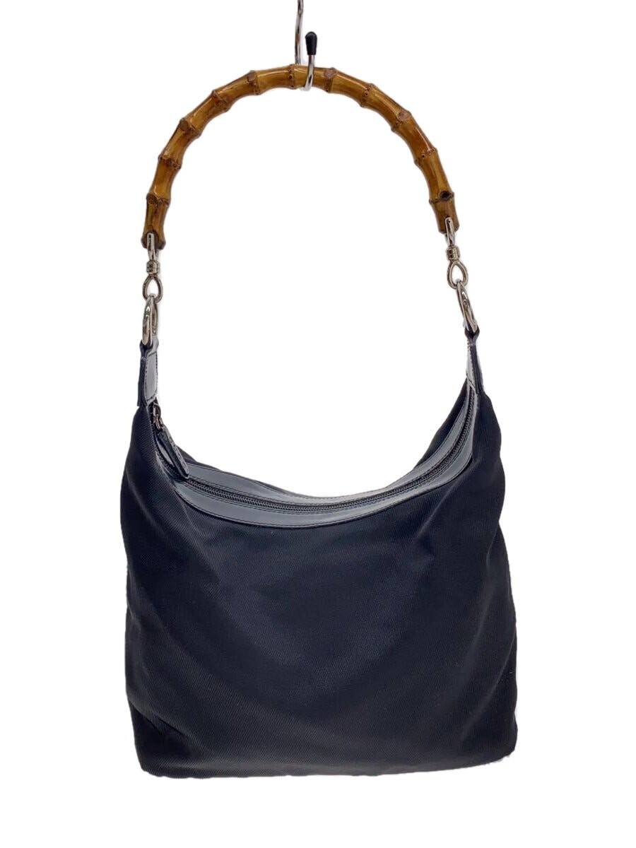Gucci Bamboo GG Nylon One Shoulder Bag in Black